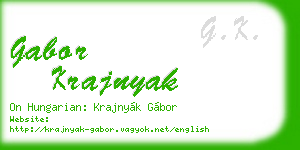 gabor krajnyak business card